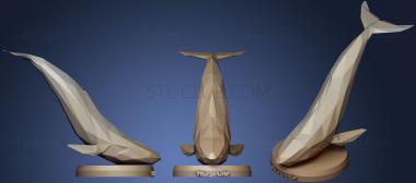 3D model Poly Blue Whale (STL)